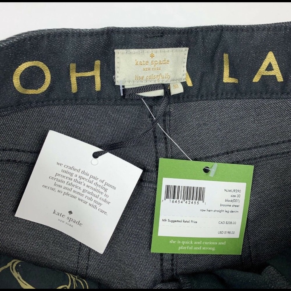 Kate Spade Broome St. Straight Leg Raw Hem Jeans - Picture 5 of 7